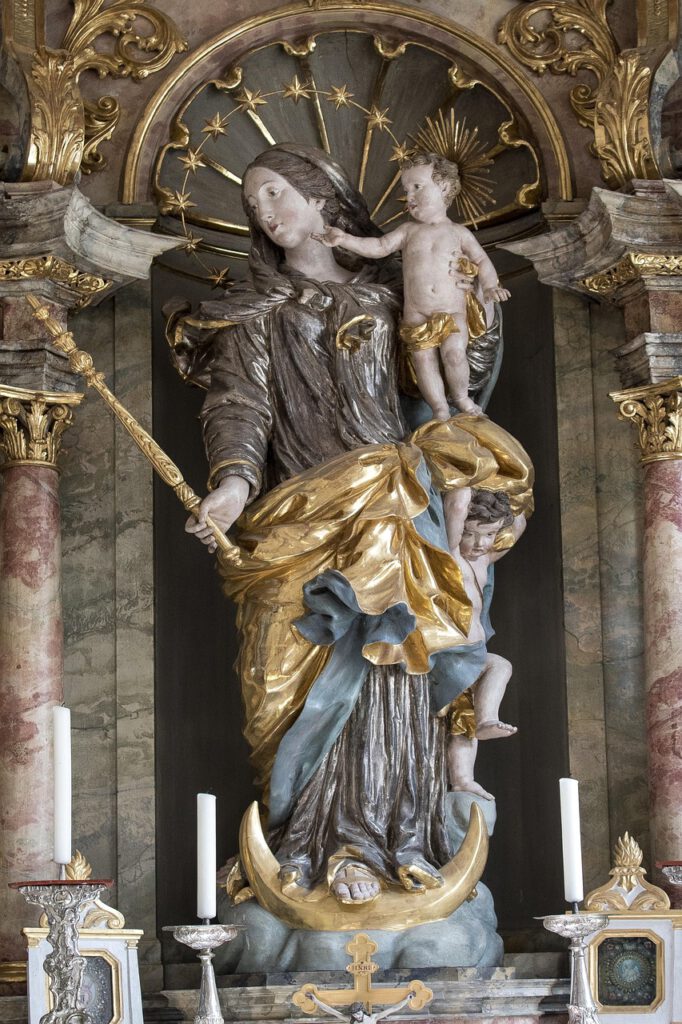 maria, jesus child, christian, figure, christ child, religion, handicrafts, altar