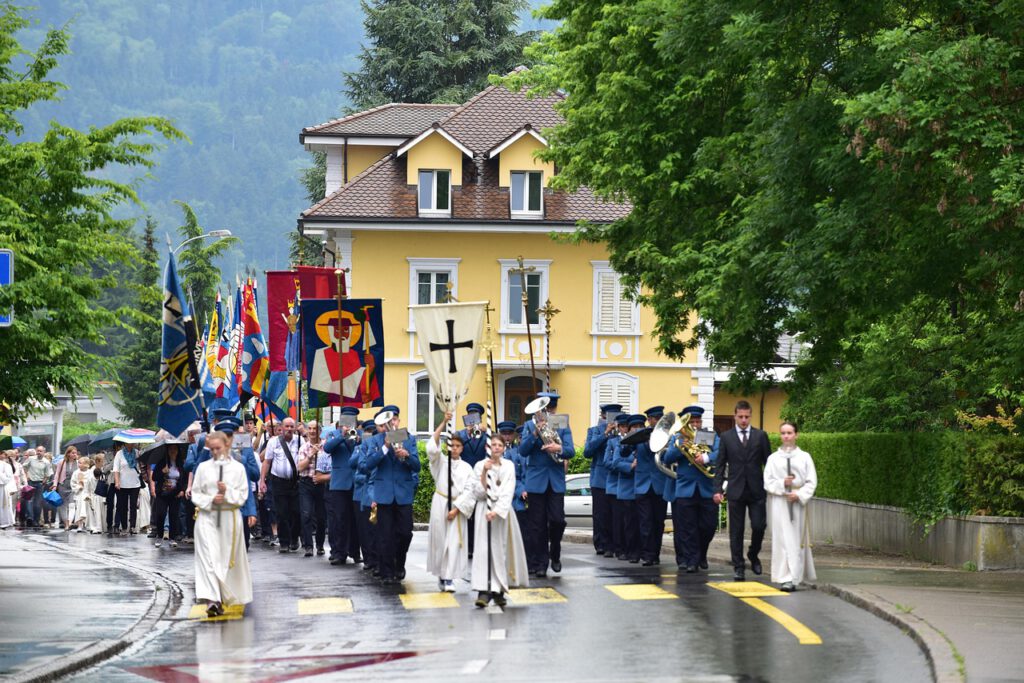 corpus christi, procession, flags, christianity, religion, banner, traditional, parade, catholic